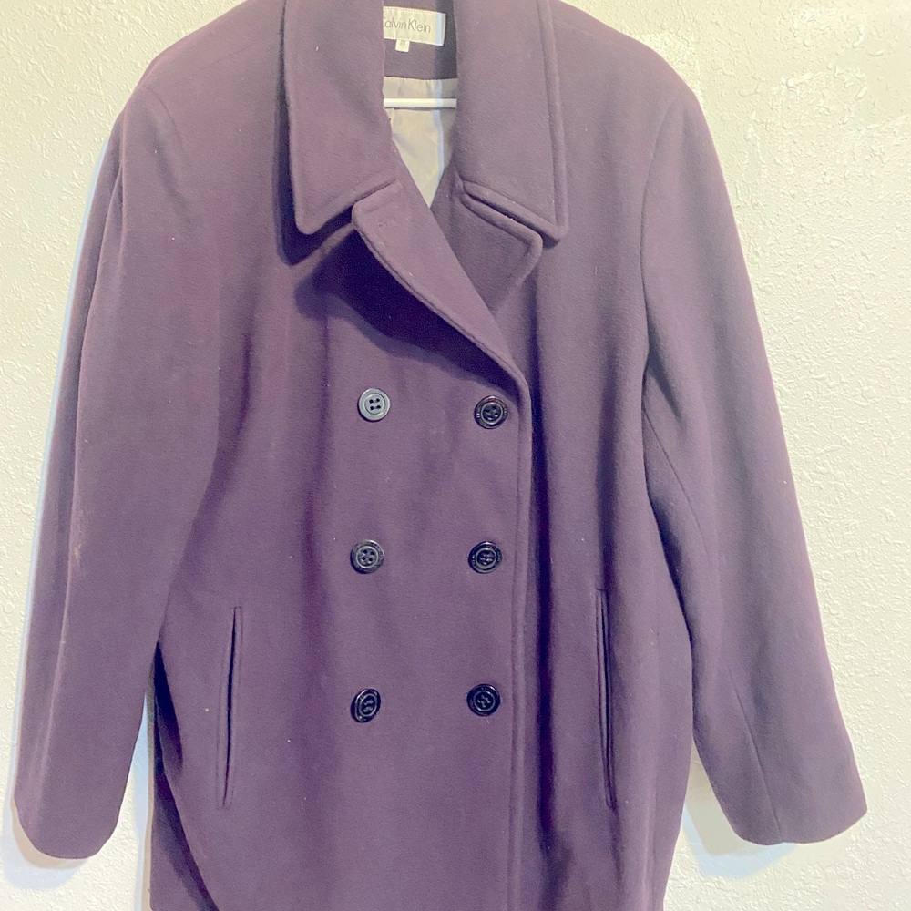 Plum color winter coat condition 7/10